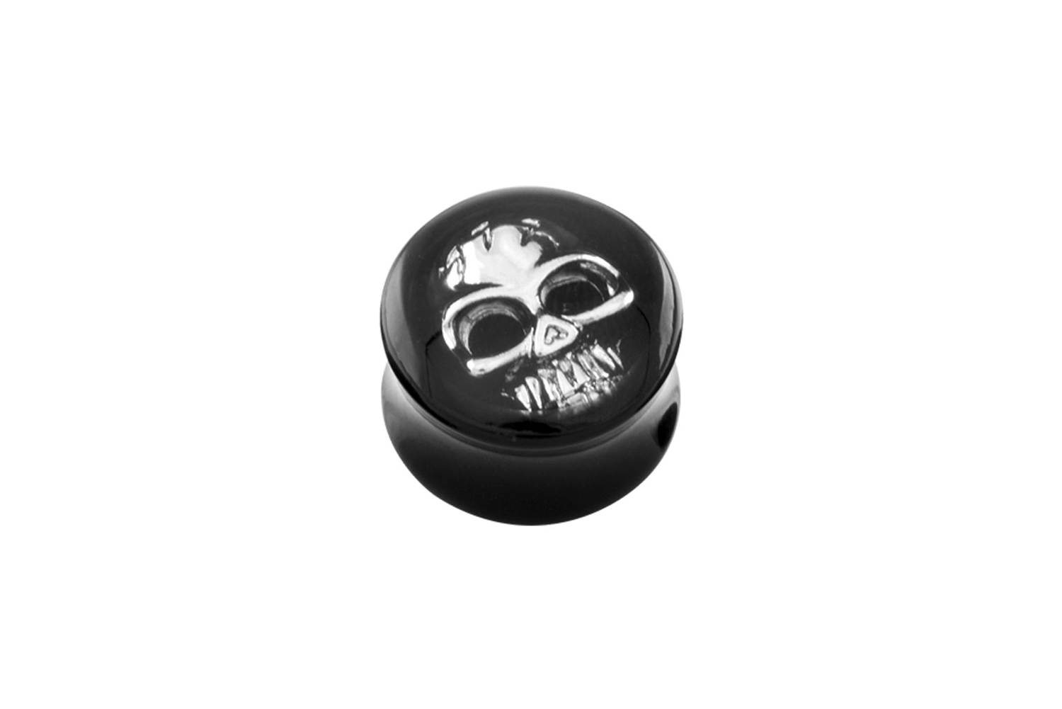 Acryl Double Flared Plug 3D TOTENKOPF ++SALE++ von Piercingline